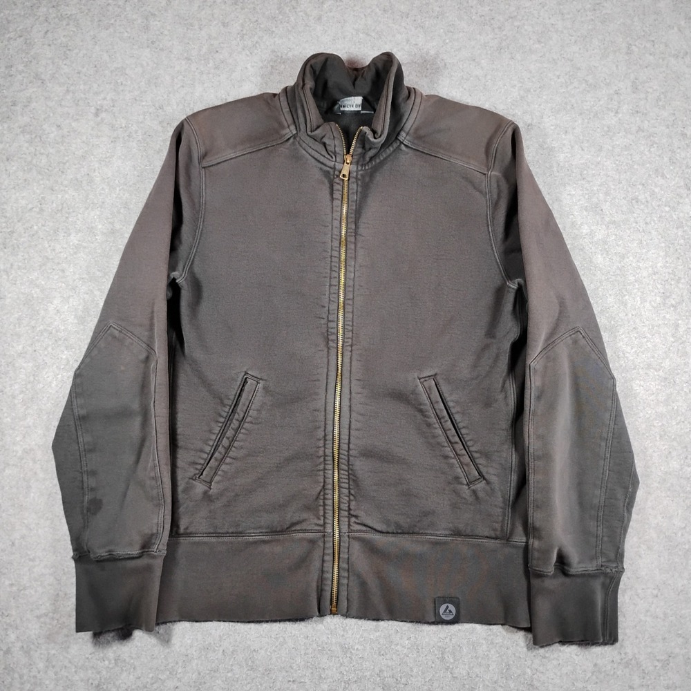 American Giant Men Charcoal Gray Full Zip Heavyweight Fleece Jacket M1-1A-6-BL-M